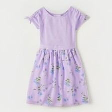 Children's Place Purple Floral Fit and Flare Dress size L 10-12 NWT 33