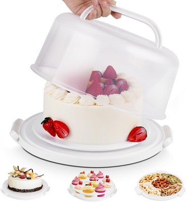 Cake Carrier with Lid and Handle, BPA-Free Cake Containers Cake Stand for 10 inc