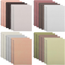 24 Pack A5 Spiral Notebook, 8.3 X 5.7 Inch, 12 Color, 60 Pages Hardcover Spiral