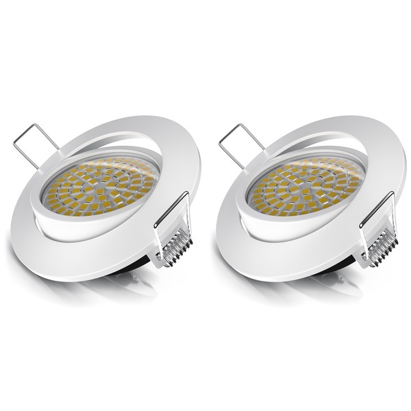 2X Brandson Led Einbaustrahler Schwenkbar Dimmbar Einbauleuchte Einbauspot 5W A+-image