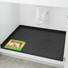 Under Sink Mats for Kitchen Waterproof 22"X19", Undersink Protectors Silicone...