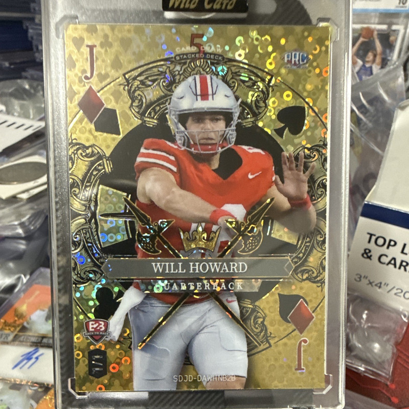 Wild Card 2024 5 Card Draw Stacked Deck Will Howard Drew Allar Holo Numbered 1/1