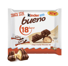 Kinder Bueno Milk Chocolate and Hazelnut Cream, Individually Wrapped Snack Size