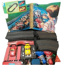 Scalextric Vintage Slot Car Racing Set 2 Porsche Carreras Tri-ang Made in France