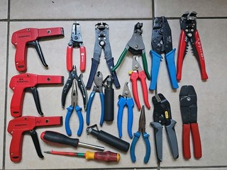 Selection of Crimpers Strippers Pliers and Other Tools Job Lot
