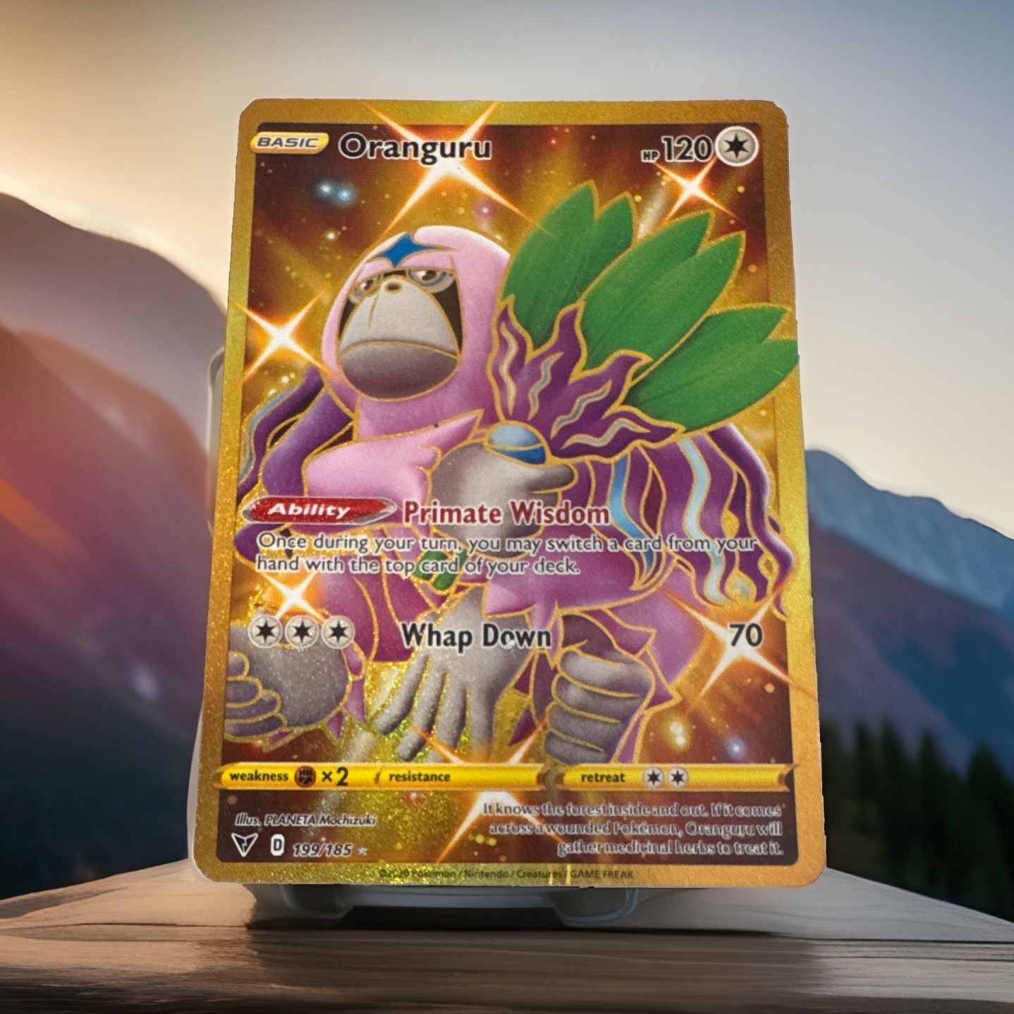 The Pokémon Company Oranguru 199/185 Vivid Voltage Holo Secret Rare Full Art