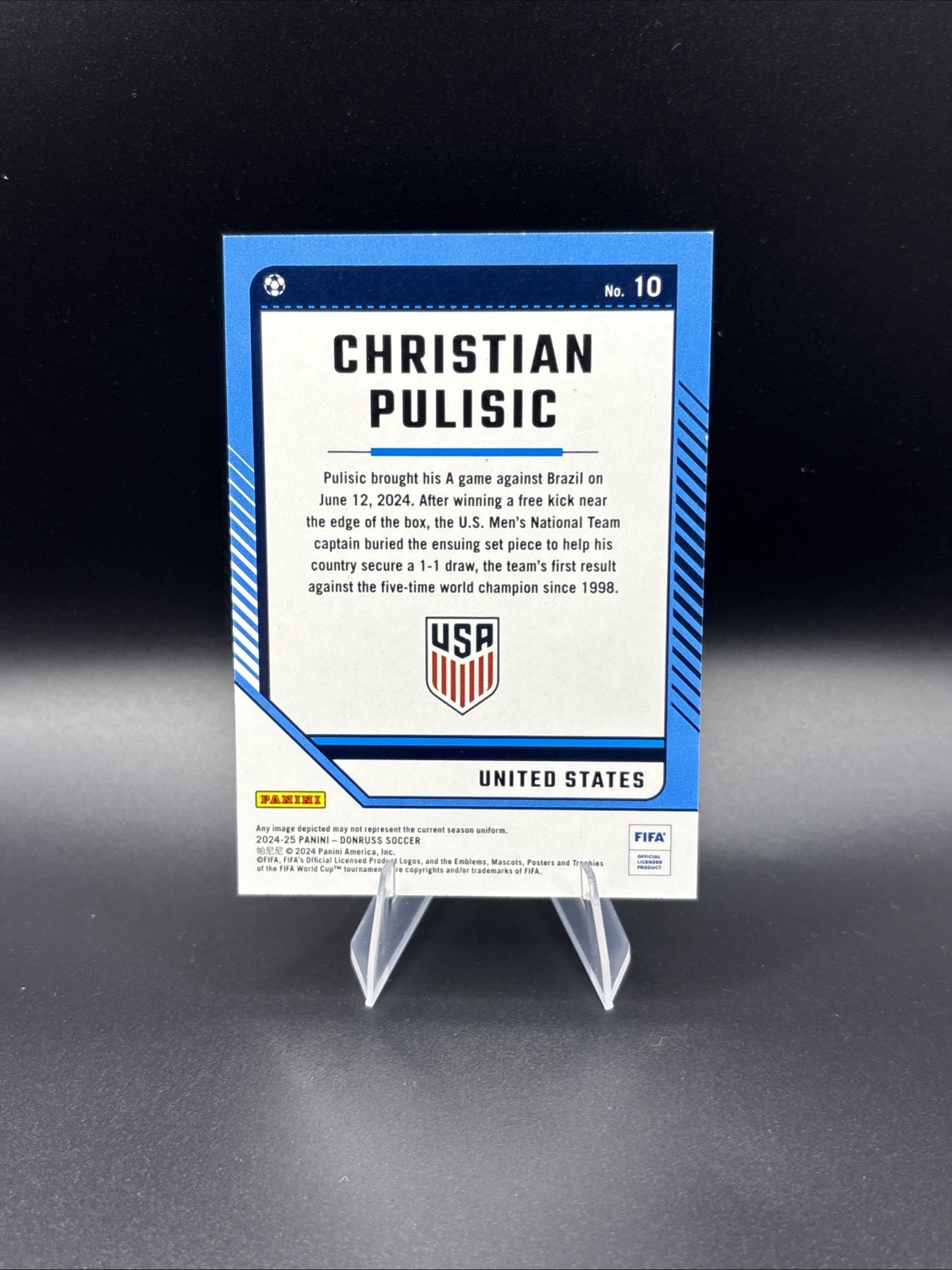 🔥Christian Pulisic 2/5 Gold Limited SSP 2024 Panini Prizm Soccer USA Captain view 7