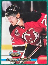 Claude Lemieux - 1993-94 Topps Stadium Club #39 - New Jersey Devils Hockey Card