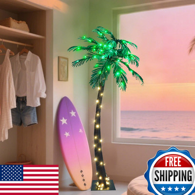 Spirit Star Christmas Center Lighted Palm Tree 5Ft 96 Led Artificial Palm Tree