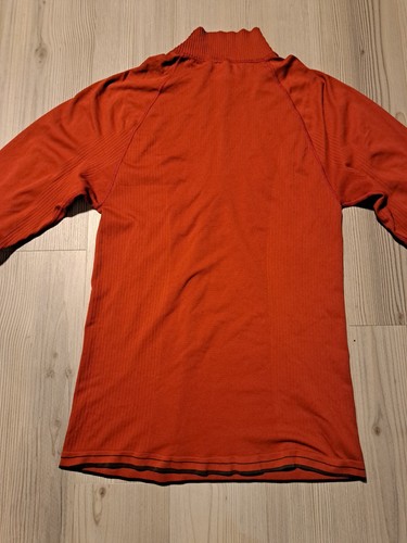 Camisa Patagonia Para Hombre Mediana Naranja Cuarto Cremallera Ligera Aire Libre Senderismo - Imagen 9 de 10