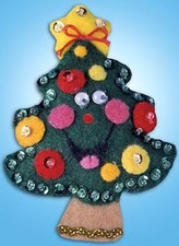 Felt Embroidery Kit  Design Works Christmas Tree Holiday Ornament DW576