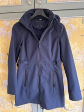 Navy Long Nautica Rain Coat Size Uk S