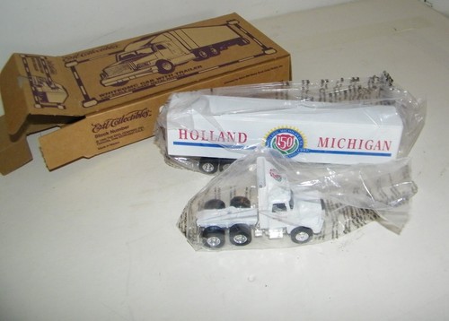 Vintage ERTL 1/64 White GMC Cab &Trailer Holland, MI. 150 Years Celebration NEW - Picture 4 of 4