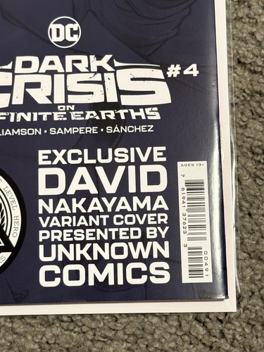 DARK CRISIS ON INFINITE EARTHS #4 *DAVID NAKAYAMA VIRGIN VARIANT ZATANNA. NM - Picture 9 of 10
