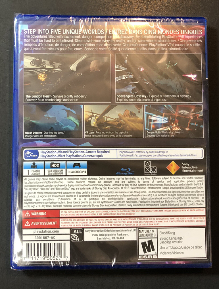 PlayStation VR Worlds PS VR Game (PS4 PSVR) NEW