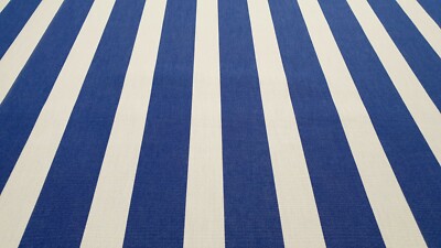 Markisenstoff blau-weiß gestreift 160cm breit Stoff für Markisen