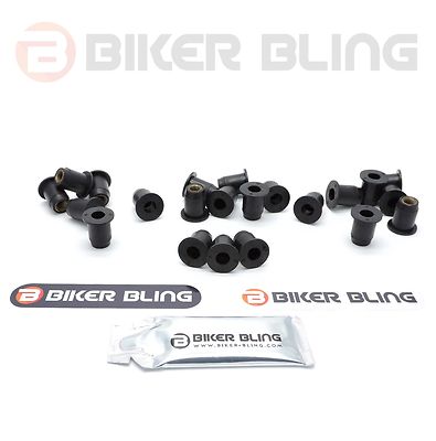 10x Yamaha TZR250 1987-1991 Display Verkleidung Ersatz Gummi Brunnen Muttern