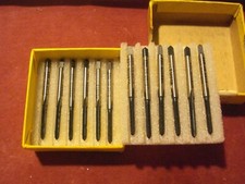 (0261.) Plug Tap 5-40 NC. 3-flute. Set of 12 Taps. Made in USA