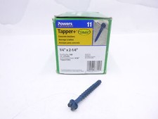 100 Pack Hillman 1/4" X 2-1/4" Hex Washer Tapper Concrete Screw Anchor