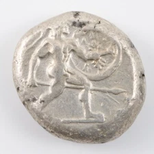 RARE Ancient Greek, Pamphylia, Aspendos, Silver Stater, Warrior/Triskelion, c465
