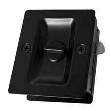 Matte Black Finish Square Pocket Door Pull Privacy Passage Lock