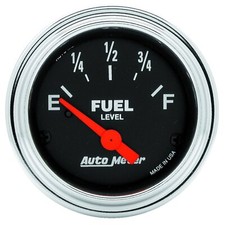 Auto Meter 2516 Traditional Chrome Fuel Level Gauge 2 116 240-33 Ohm