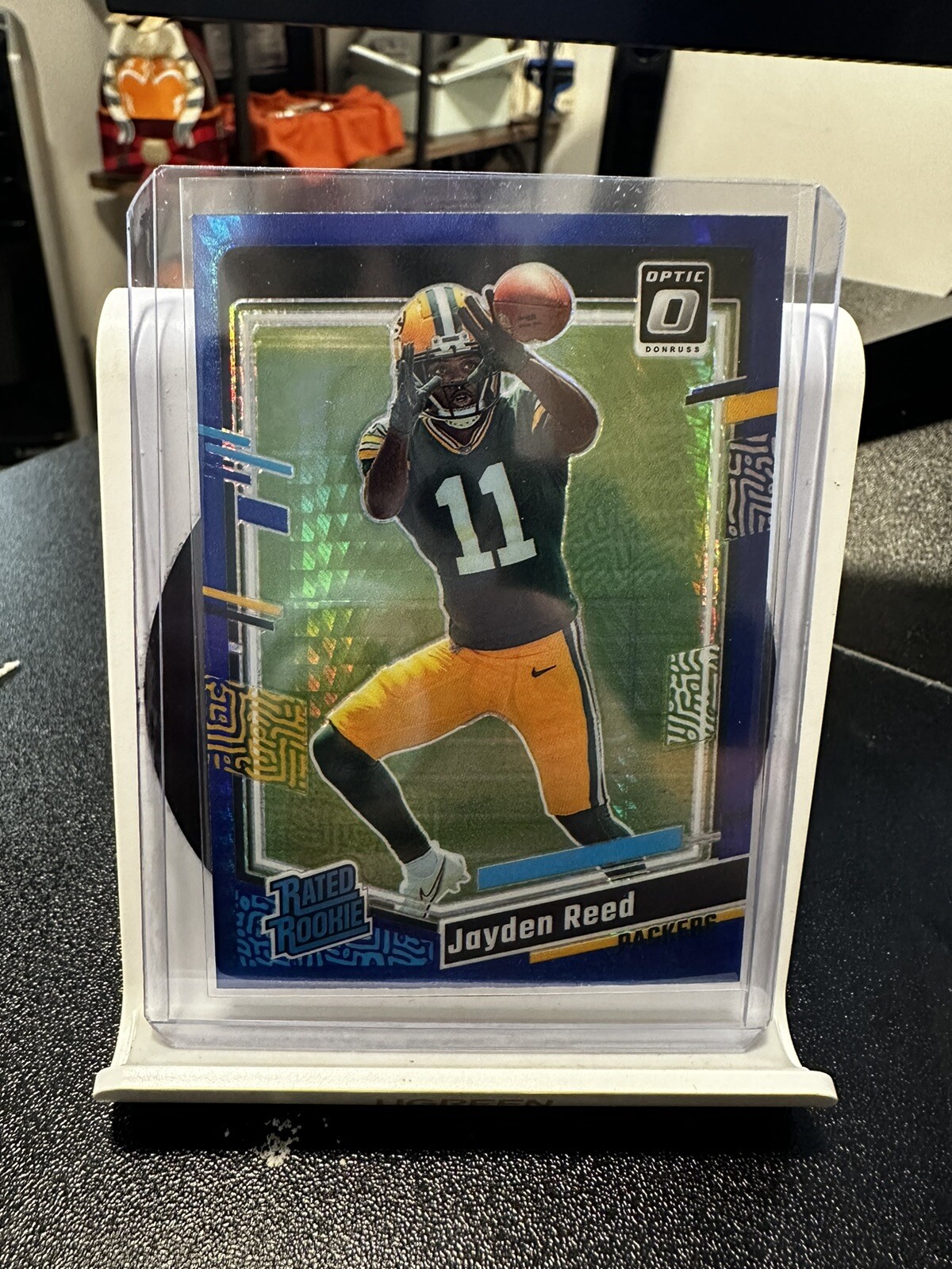 2023 Panini Donruss Optic Jayden Reed Blue Hyper Prizm Rated Rookie #239