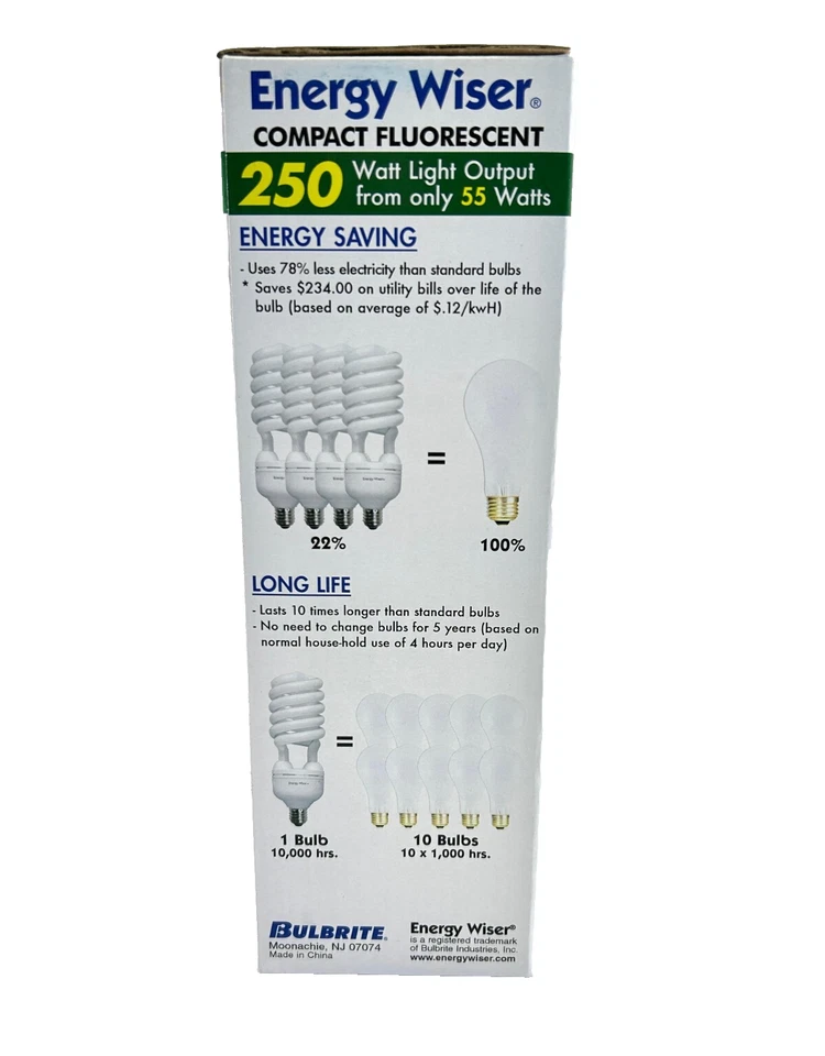 Energy Wiser Twist CFL Compact Fluorescent Soft Daylight 55W 3450 Lumens E26 - Image 2 of 4