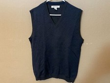PRONTO UOMO 50 Merino Wool Sweater Vest Grey Size S Small
