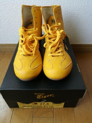 Asics Onitsuka Tiger Wrestling Boxing Shoes Kill Bill Model Yellow 