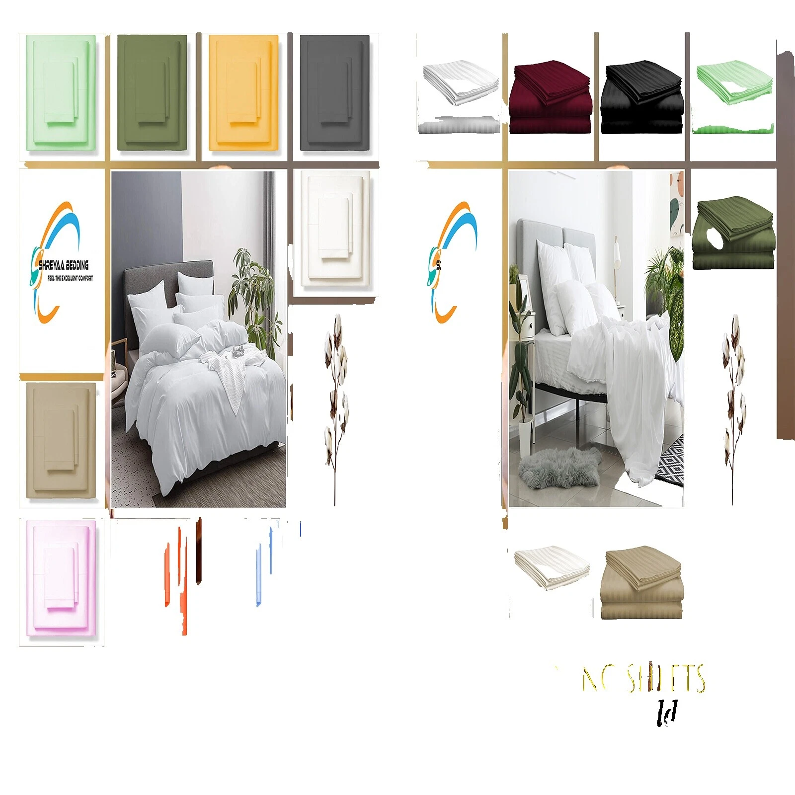 Hojas de cama Multicolor Scala King