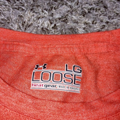 Under Armour Syracuse T Shirt- Large Orange Loose Heatgear - Picture 2 of 3