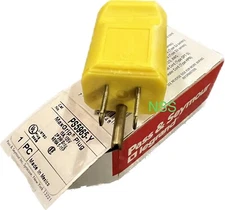 NEW Pass & Seymour PS5965-Y MaxGrip Plug 15A 125V 2P 3W NEMA 5-15P PS5965Y