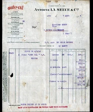 LYON (69) OILS & FATS "AUTO-OIL / Antoine LA SELVE & Cie" in 1928