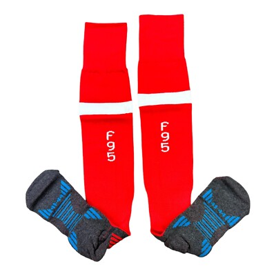 3x Paar Fortuna Düsseldorf Stutzen Gr. 41-44 / 45-47 F95 rot Set Neu Uhlsport