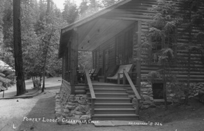 Forest Lodge Greenville California 1950s view OLD PHOTO