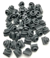 Lego 50 New Dark Bluish Gray Plates Round 1 x 1 Bar Handles on Long Stem Parts