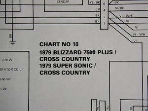 Details About 1979 Ski Doo Blizzard 7500 Cross Country Ss Cc Electrical Schematic Chart 10