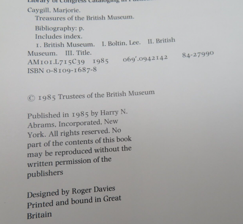 Treasures Of The British Museum Marjorie Caygill Hardback 1st 1985 - Picture 6 of 17