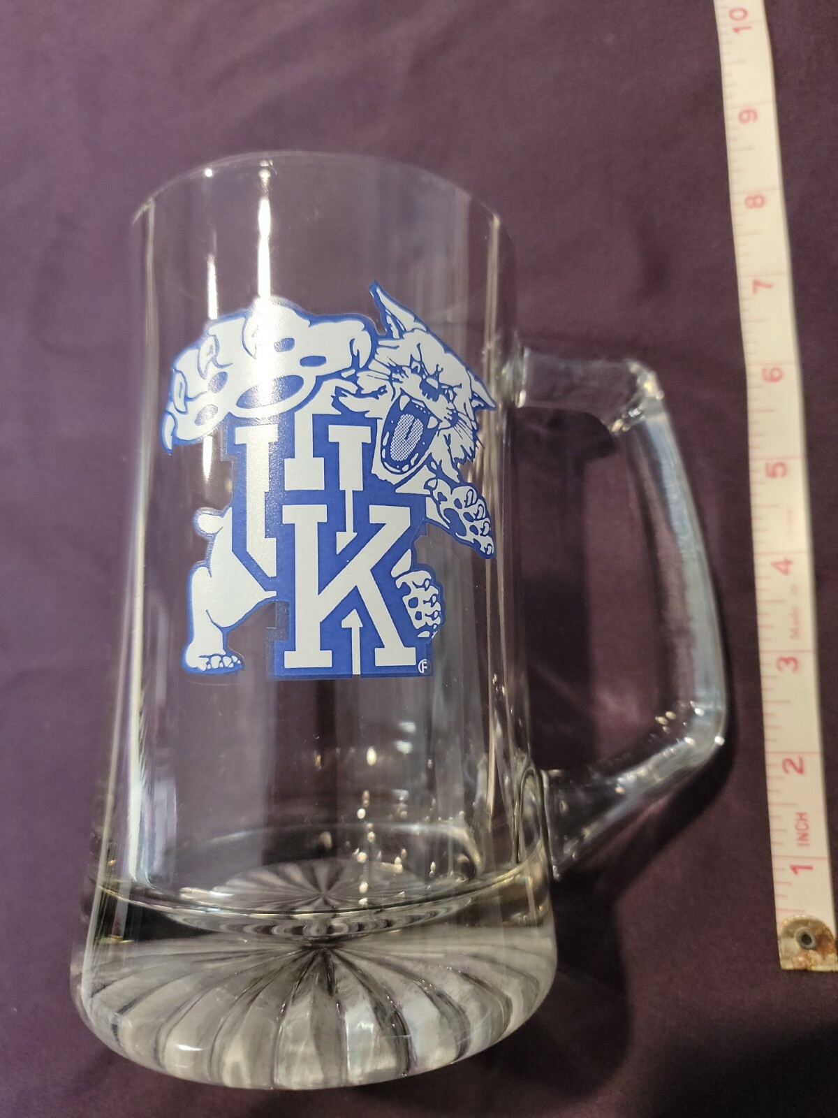 Vintage University of Kentucky Wildcats Large Beer Mug UK Kentucky Glass Mug eBay