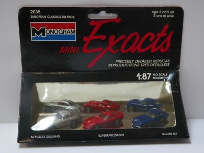 Monogram Mini Exacts Ferrari Jaguar Mercedes 1:87 scale      B2
