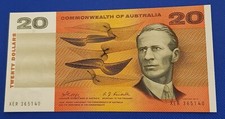 1968 AUSTRALIA $20 PHILLIPS/RANDALL UNC  XER 365140 VERY CRISPY NOTE