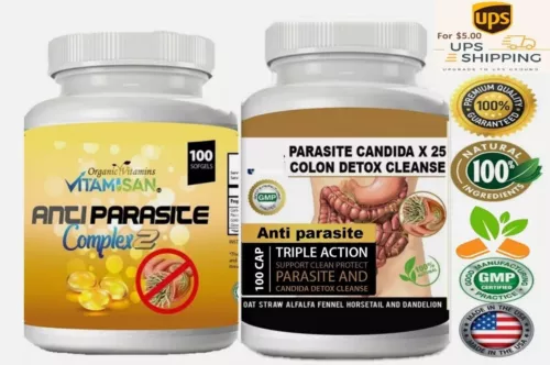 🌿 Advanced Parasite & Worm Cleanse Pills – 100% Natural Intestinal Support