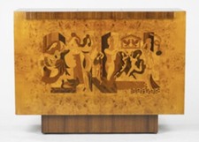 Andrew Szoeke Wood Art Custome Wood Inlay Cabinet For Fisher 