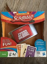 Scrabble Turbo Slam Electronic Hasbro Card Game Family Fun Sound ~NEW in BOX~NIB