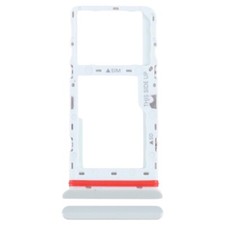 For Alcatel 1T 10 Inch 2020 8091 SIM Card Tray + Micro SD Card Tray (White)