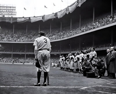 Babe Ruth Bows Out Retirement Stadium Photograph Photo Poster Print PICK SIZE