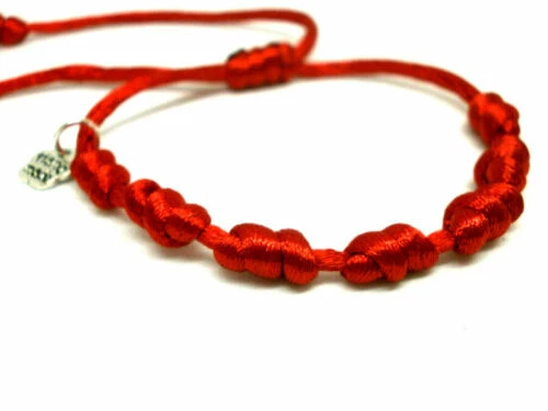 Pulsera de cuerda de bisutería rojos