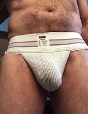 BIKE Vintage Rare Men Jockstrap 3 Waistband Supporter Striped Jock Size Medium