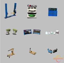 1/64 Diorama Model Car Garage Maintenance Tool Workshop Prop Display Scene Model